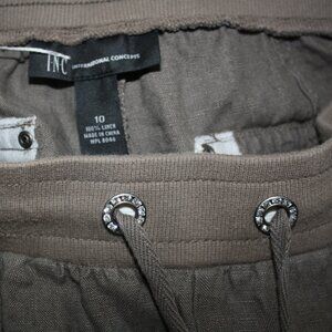INC Linen Drawstring Cargo Joggers sz10